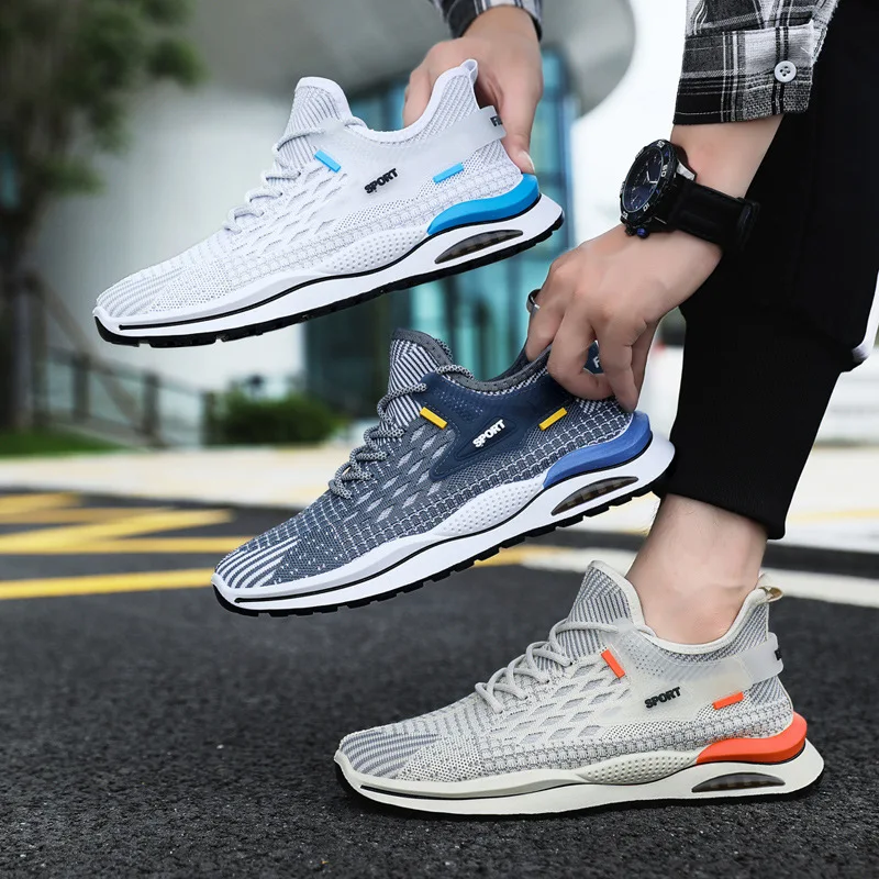 2024 New Men's Sports Shoes Spring New Running Shoes Breathable and Lightweight Casual Shoes Mesh Shoes Men's Shoes