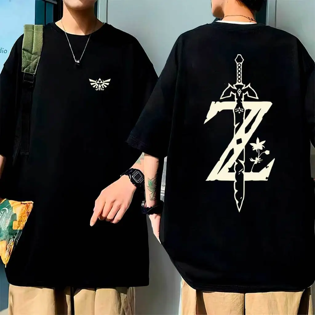 The Legend of Zelda Master Sword T Shirt Men Women and Kids Print Triforce Logo Game Graphic Casual Cotton Tops