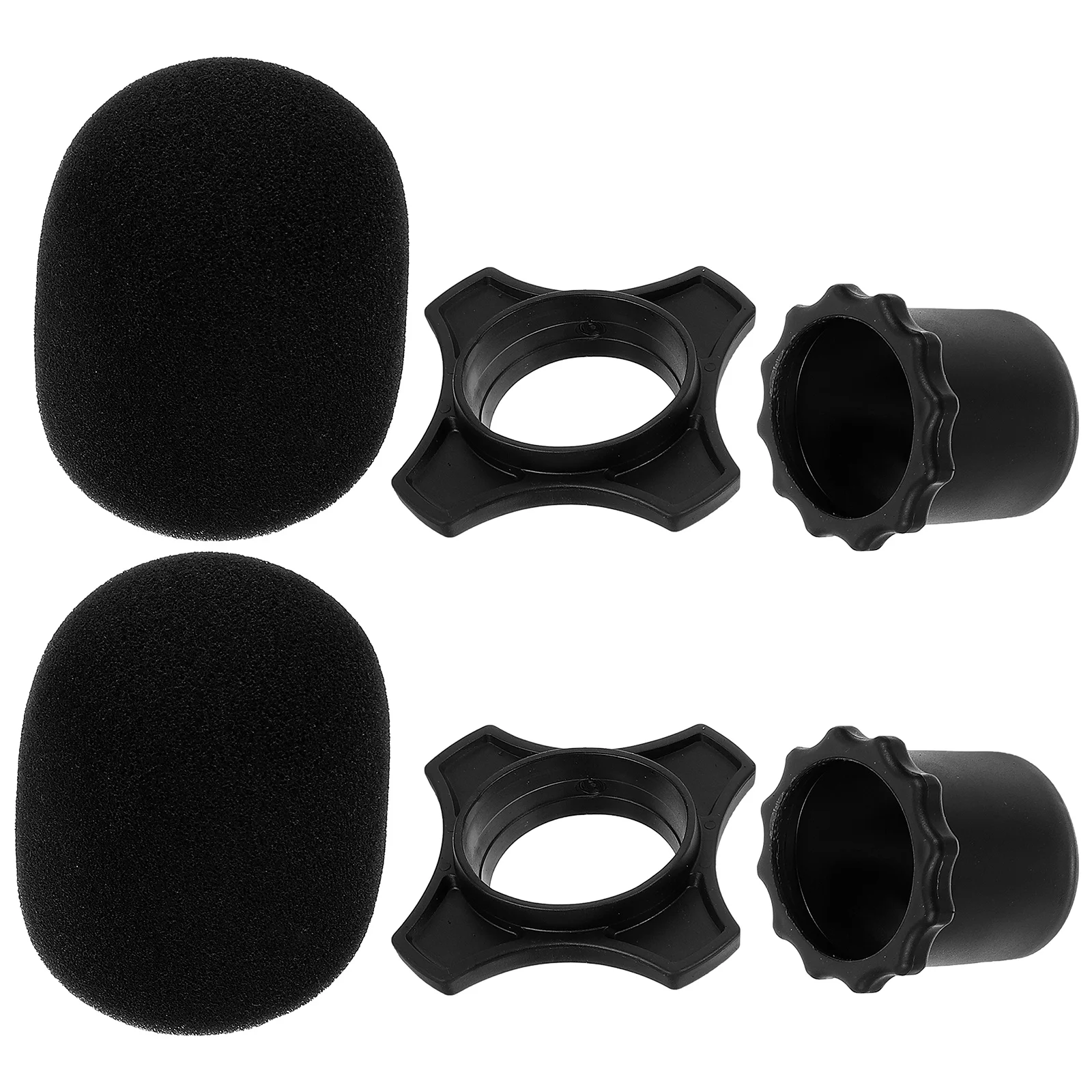 

2Sets Mic Covers Sponge Protective Sleeve Compact Lightweight Fit for Conference Stage News Interview Microphone Accessories