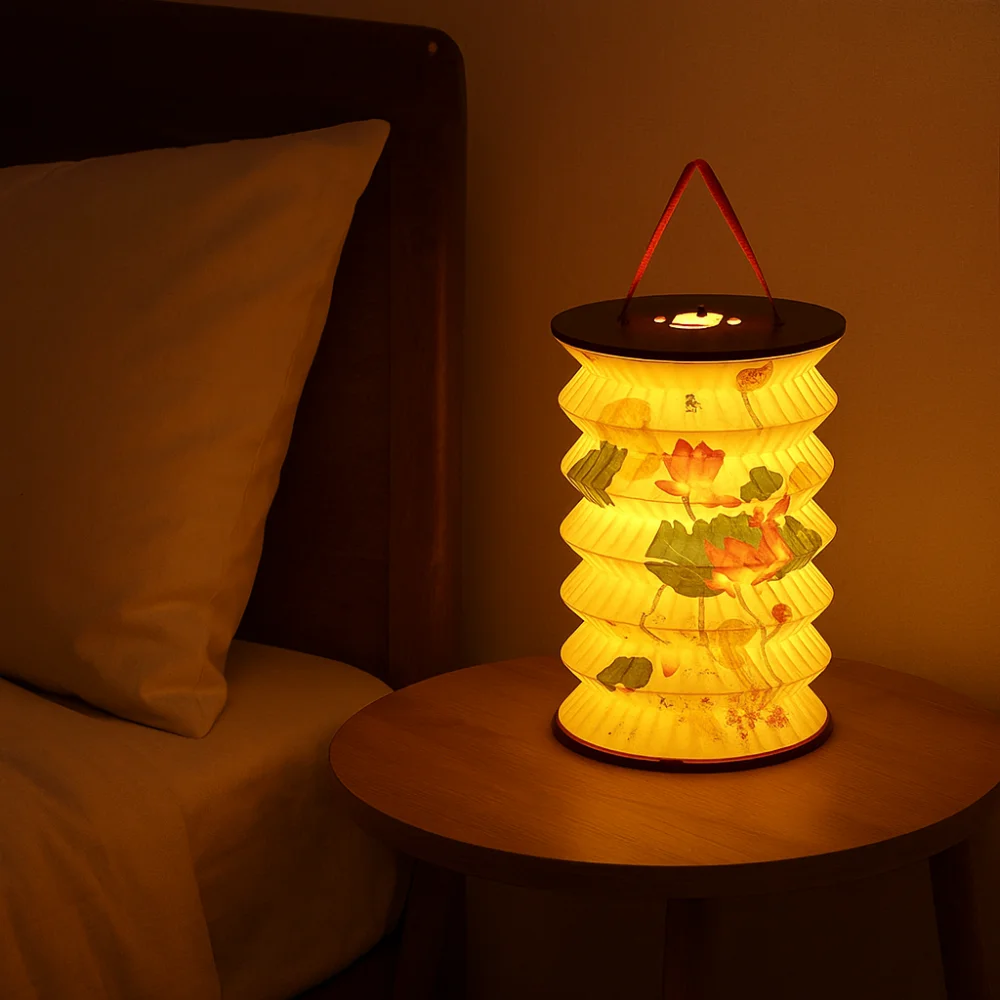 

Projected Mid-Autumn Festival Lanterns Hanging Foldable Decorative Flower Lamp Traditional Chinese Paper Lantern Christmas