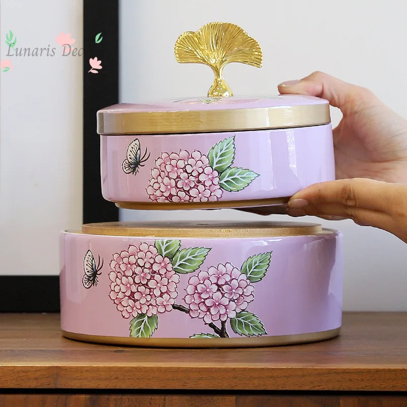 Decorative Candy Box Ornament Living Room Coffee Table Dried Fruit Snack Nut Storage Box For Home Hotel Decoration