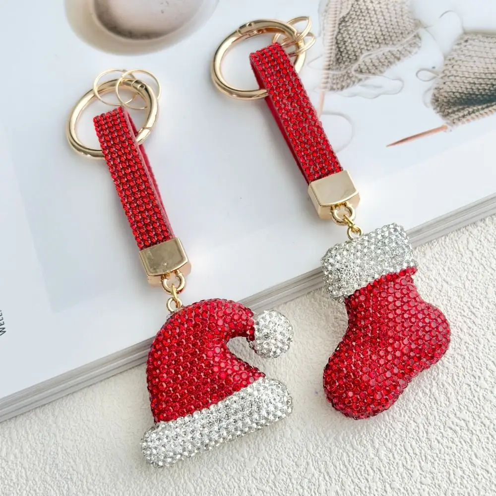 Niedlicher Elch-Strass-Weihnachts-Schlüsselanhänger, Weihnachtsbaum-Gehstock, Metall-Weihnachtsanhänger, Dekoration, Gehstock, Weihnachtstaschenanhänger, Weihnachtsgeschenke – Detail 10