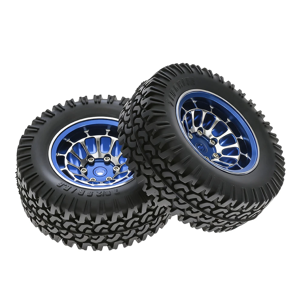 1.55-inch Metal Wheel Hub+rubber Tire For 1/10 Rc Rock Crawler Cars Axial Cc01 Tf02 Lc70 90069 D90  MJX Rgt Rc4wd