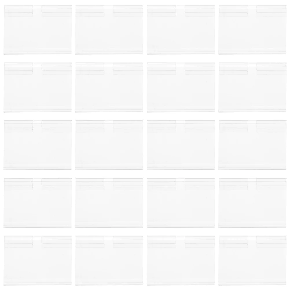 100 قطعة حامل ملصقات الرف الشفاف عرض علامة متينة سهلة التركيب حامل علامة البيع بالتجزئة حامل السعر حامل التسمية #3