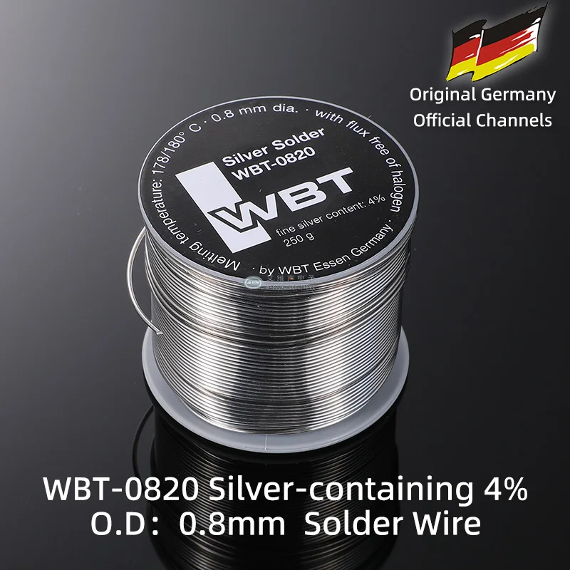 1 Meter Original Solder Wire for WBT Containing 4% Silver Fever Grade Earphone Line, Alpha High-purity Welding Wire