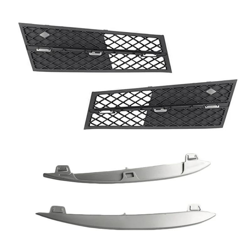 Front Lower Bumper Grille Cover Chrome Trim for BMW F10 F11 F18 2010-2013 51117200699 51117200700 51117231859 1117231860