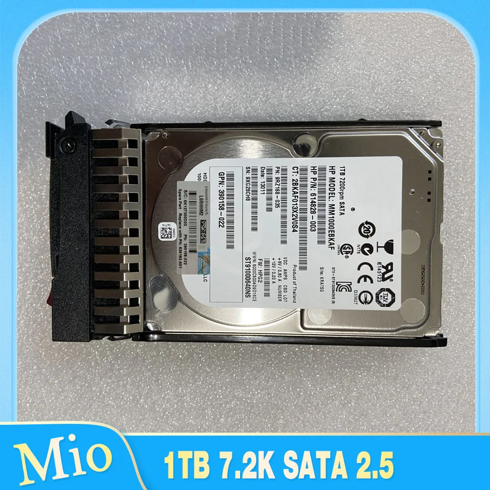 

1TB For HP Server Hard Disk 625609-B21 626162-001 G6G7 HHD 1TB 7.2K SATA 2.5