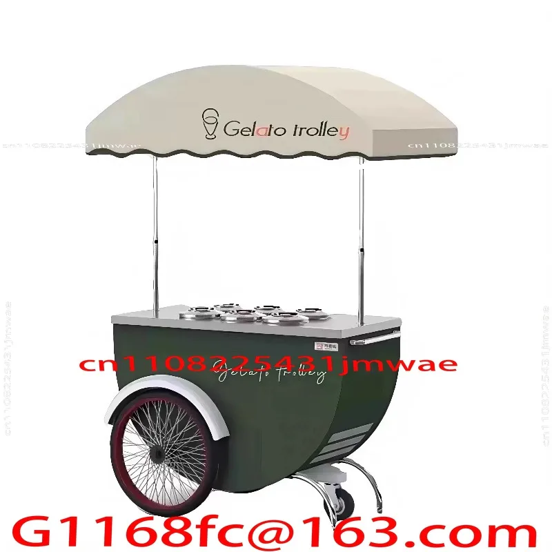 Outdoor Float Movable Trolley Food Cart Commercial Activities Milk Tea Display