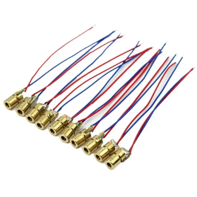 Latest 10pcs Adjustable Mini Laser Pointer Diode RED Dot Laser Diod Circuit 3V/5V 5mW 650nm Module Pointer Sight Copper Head image 4
