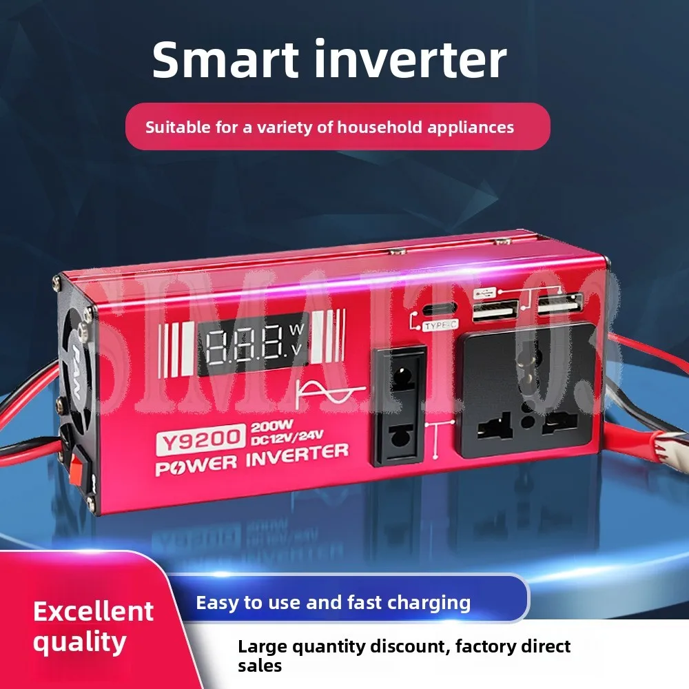 

Интеллектуальный инвертор мощностью 600 Вт, 12 В в 220 В | ЖК-дисплей, чистая синусоидальная волна | Солнечный/домашний резервный преобразователь энергии с USB