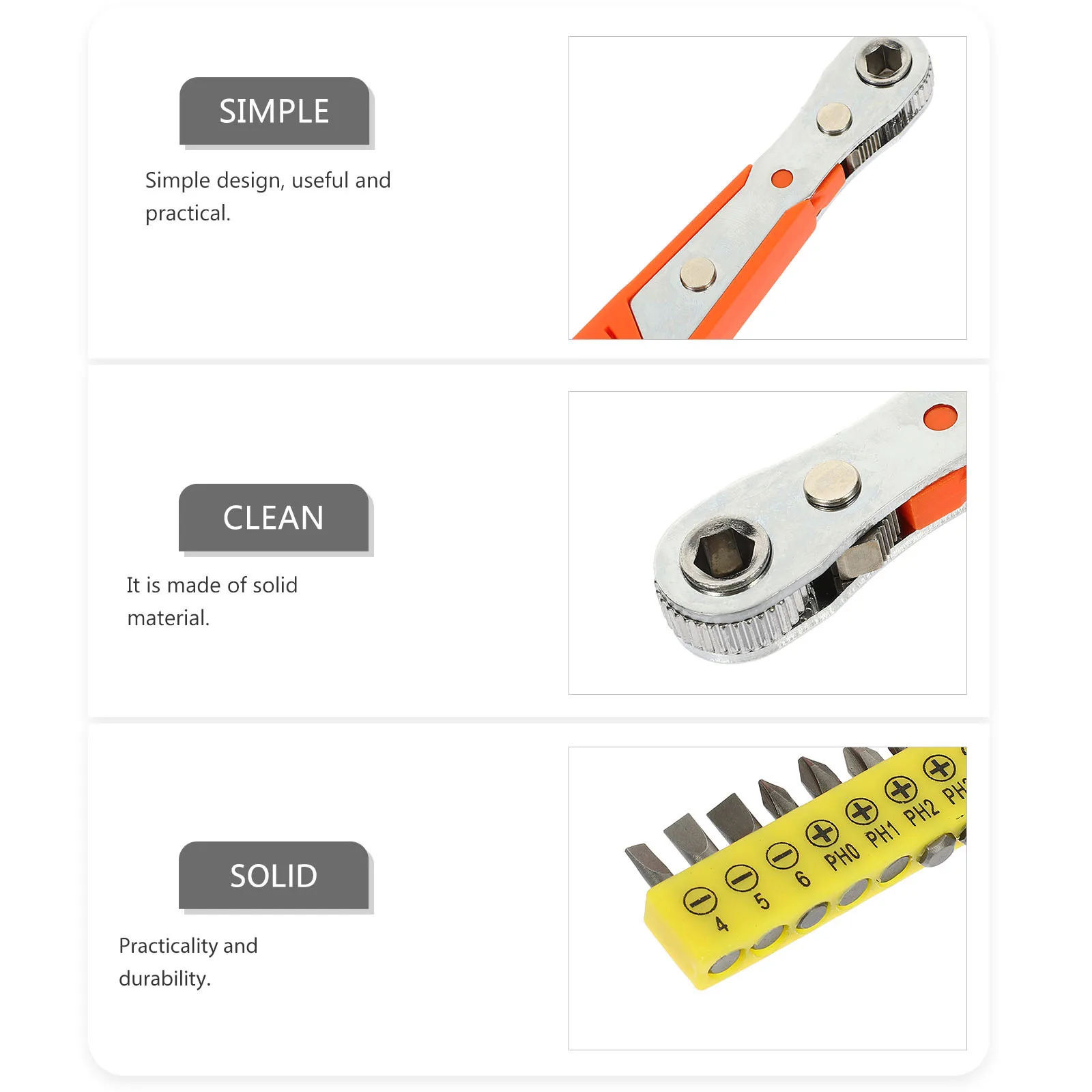

1Set Bit Ratchet Driver Mini Ratcheting Wrench Brake Repair Tool for Tight Spaces Quick Adjustment Durable Hand Tool for Brake