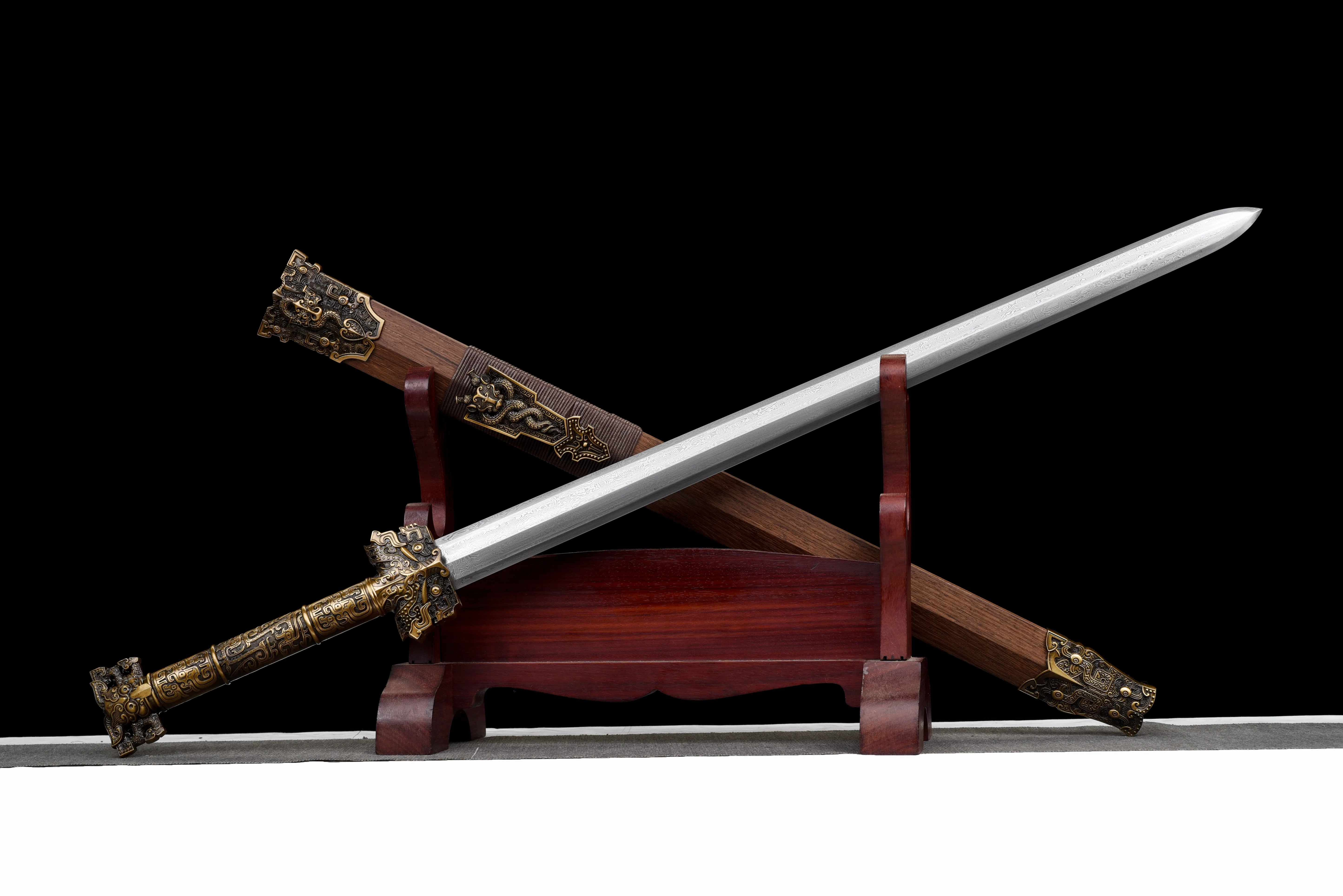 Alien samurai sword Damascus steel very sharp blade combat preparation katana Knight Martial arts enthusiast collection Men's