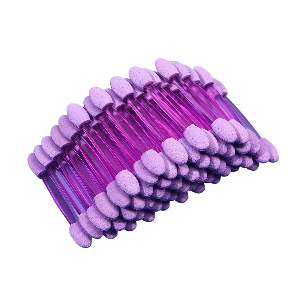 

50pcs Disposable Eye shadow Brush Makeup Dual Sided Sponge Nylon Set Eye Shadow Brushes Cosmetic Applicator Makeup