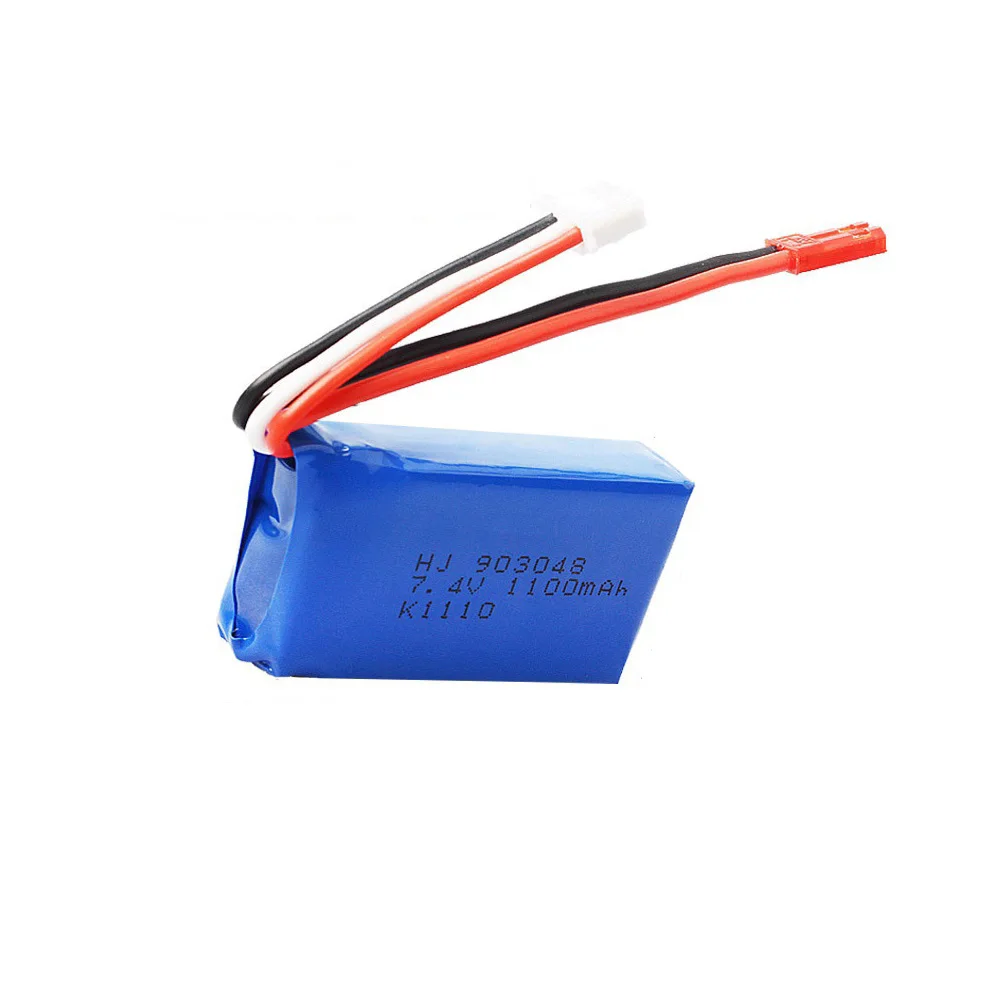 Batteria 7.4V 1100mAh per WLtoys A949 A959 A969 A979 k929 WLtoys V353 aereo batteria Li-Po telecomando auto 903048 JST PLUG