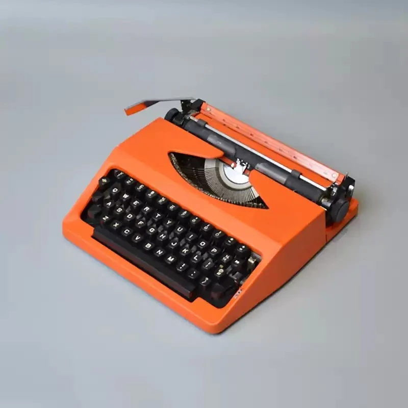 Typewriter All-Metal Body Normal Use Orange Limited Edition Literary Retro Collection Vintage Old Typewriter
