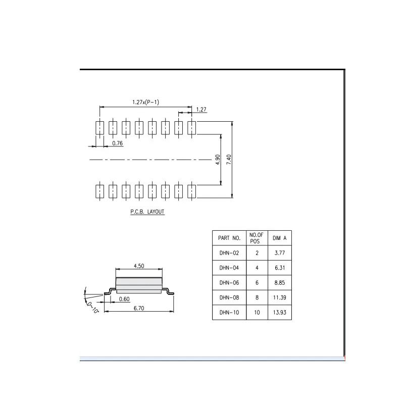 مفتاح تراجع تايوان ، تراجع ، وضع 2 ، SMD ، SMD ، من نوع الفيلم 2 P ، 2 P لكل لوت