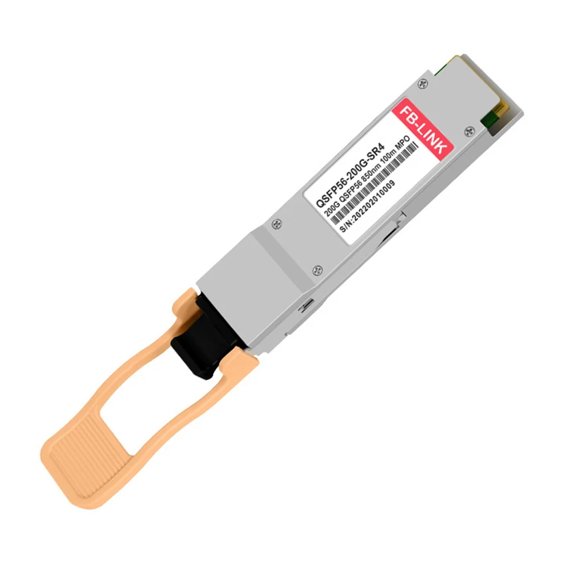 

200G QSFP56 SR4 850nm 100m MPO/MTP MMF GBIC Transceiver Module compatible with Cisco huawei Mellanox For Ethernet switch