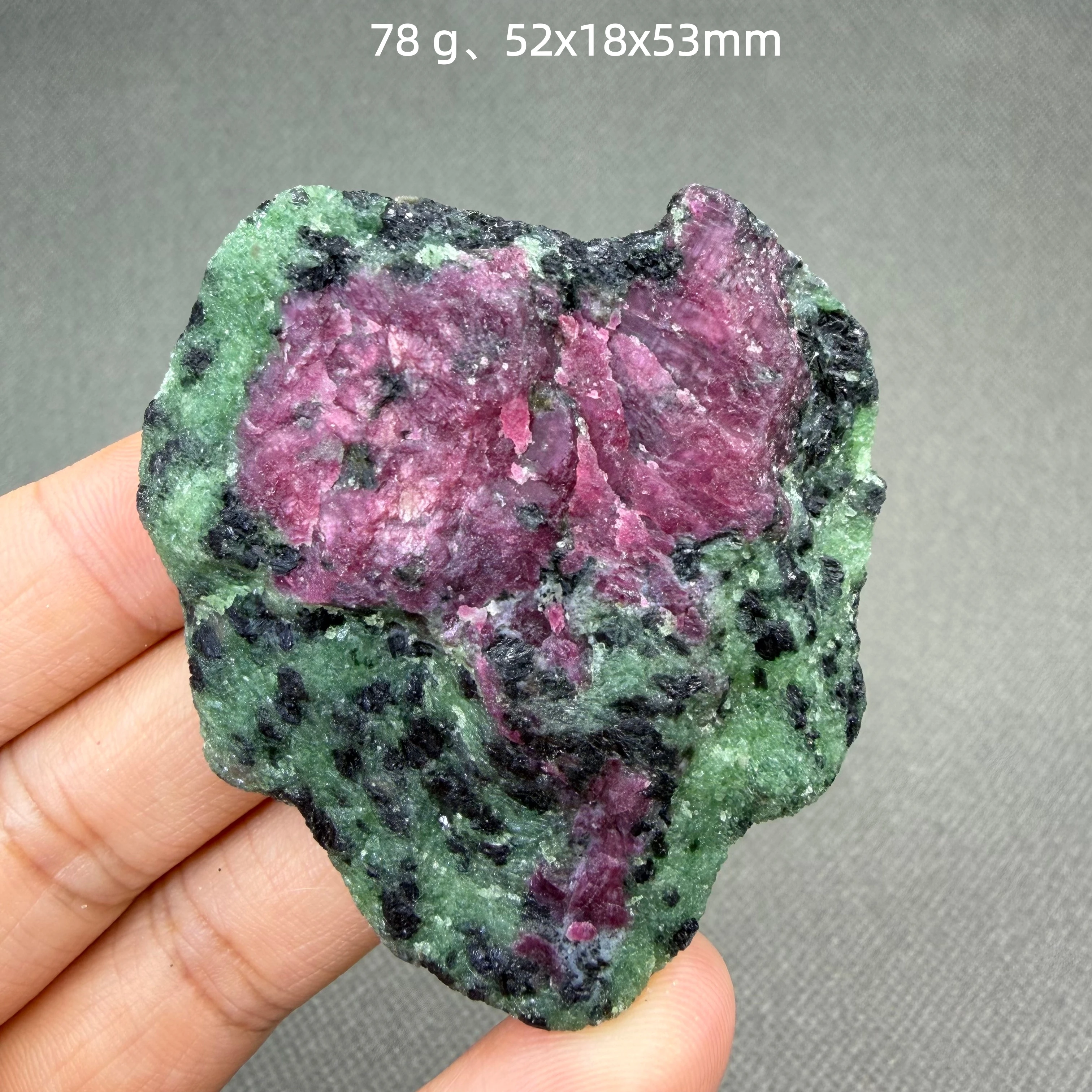 Natural Myanmar Fluorescent Ruby with Epidote mineral specimen + healing quartz crystals and stones rock gemstone view 6
