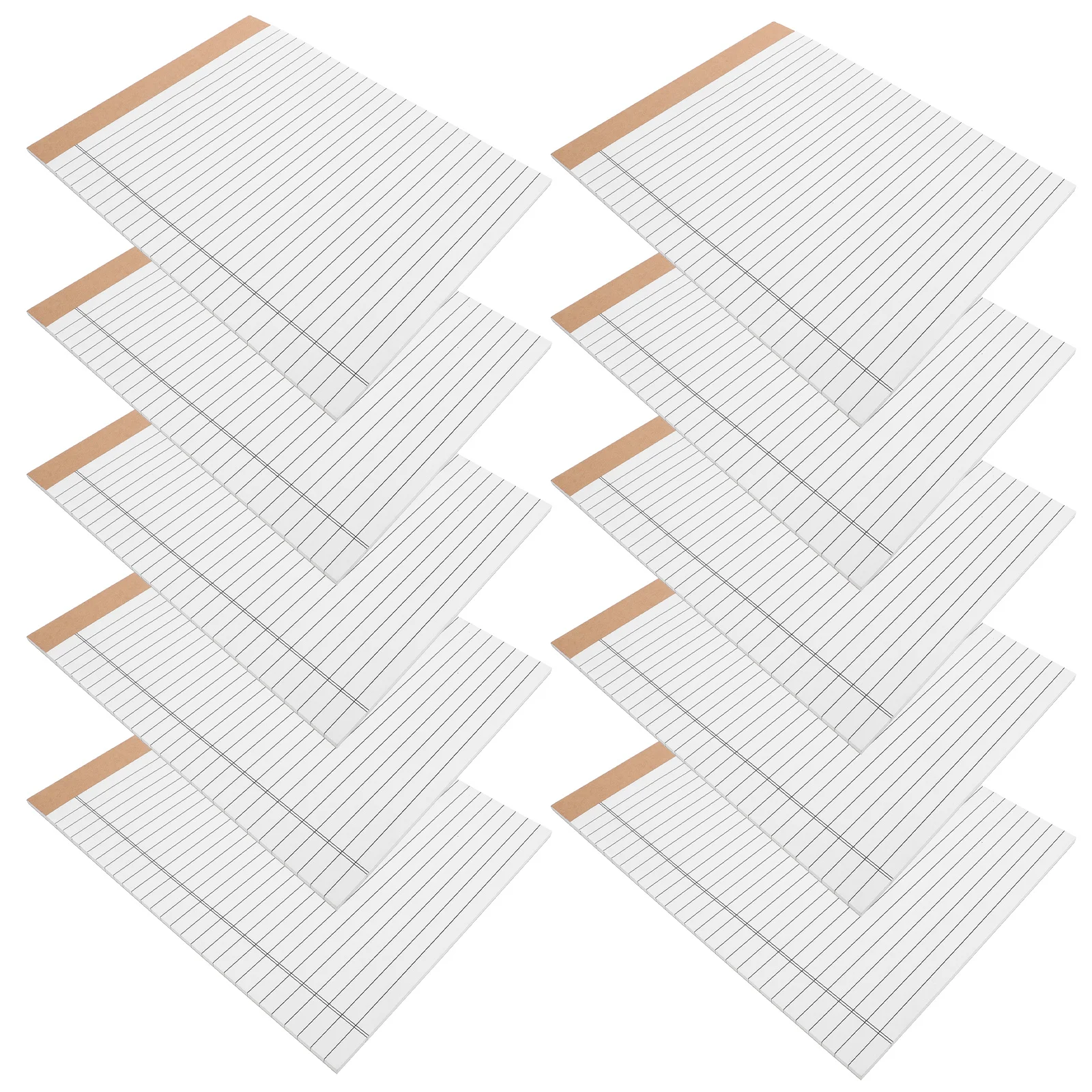 

10Pcs Legal Pads Double-Sided Tearable Writing Pad 203x280mm 30 Pages Each Office School -Taking Notebook