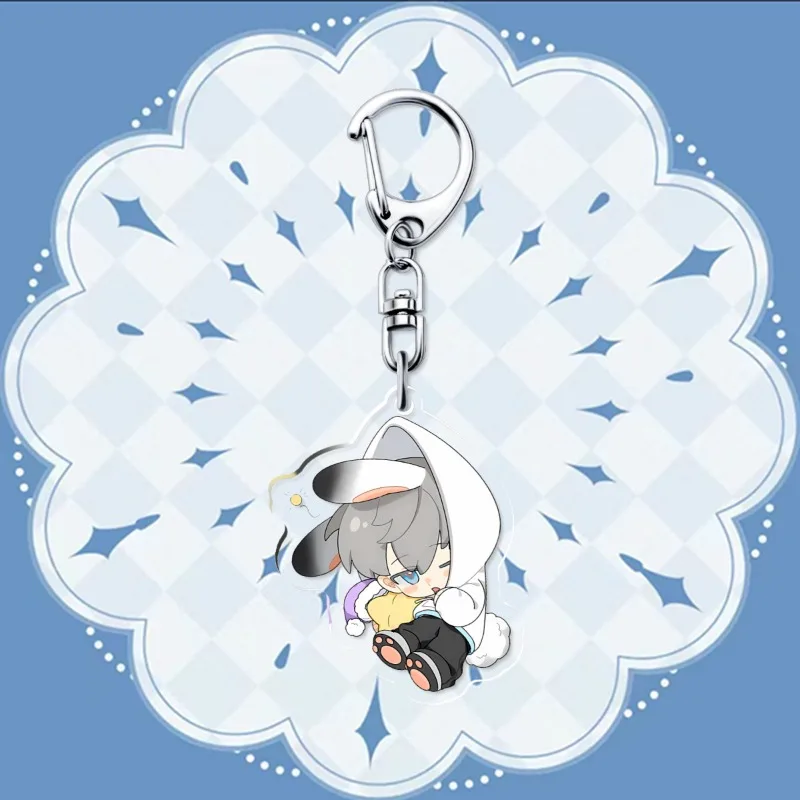 Love and Deepspace Xavier Popular Anime 2D Peripheral Cute Rabbit Acrylic Keychain Backpack Pendant Anime Keychain Collection