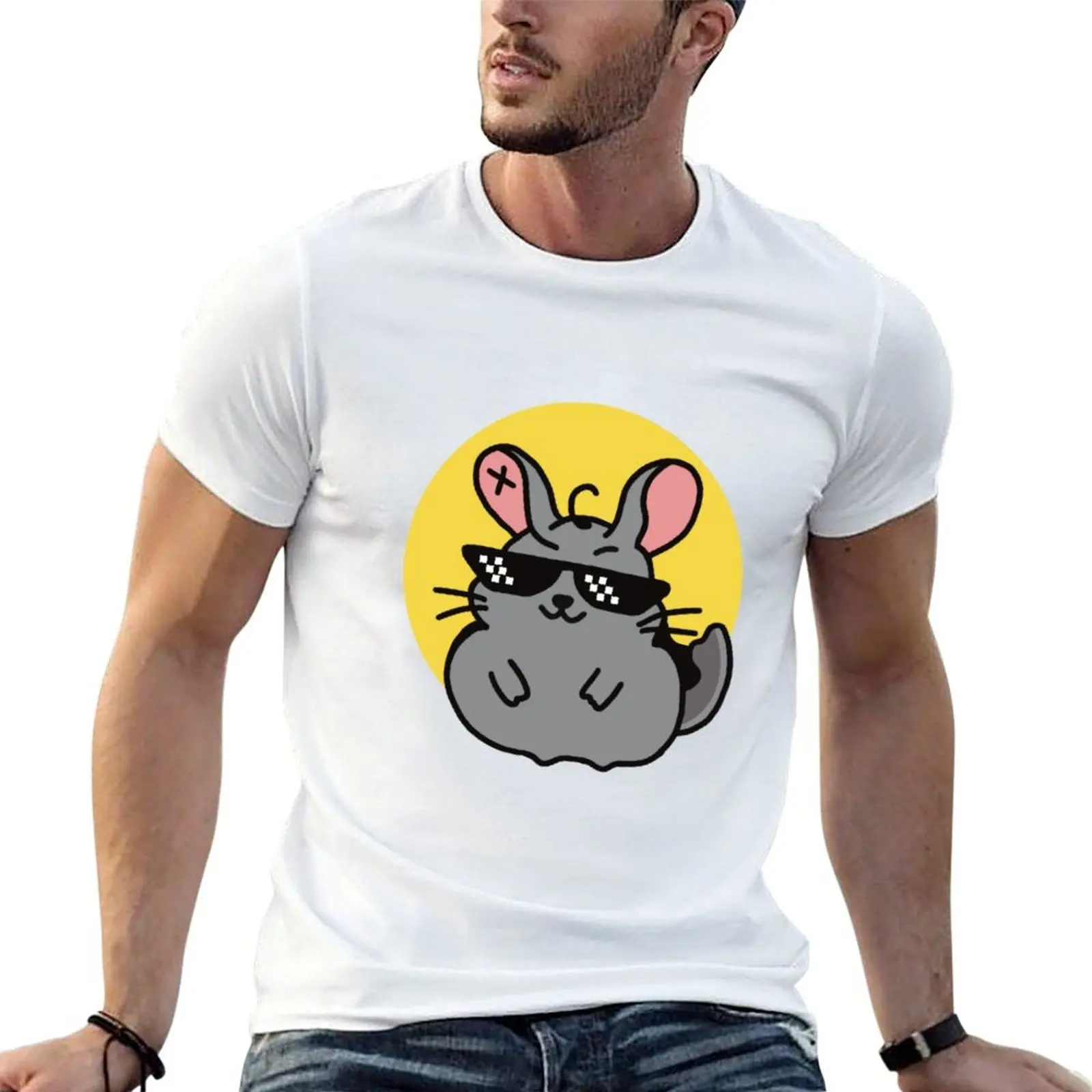 

Chinzhilla My School President Mascot Logo T-Shirt man t shirt summer man t shirt cotton t shirt man luxury T-Shirt