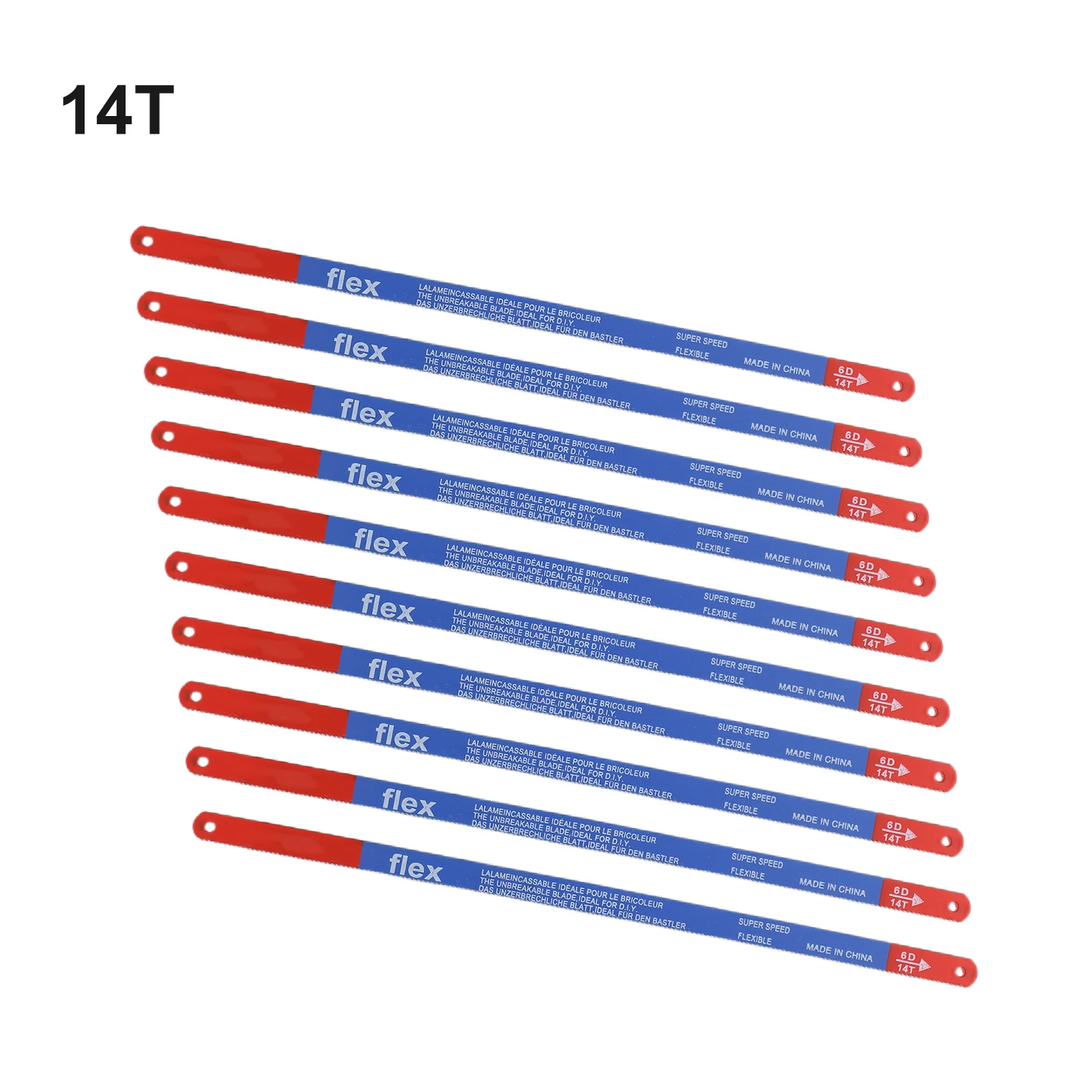 10PC Hacksaw Blade 300mm Hand Saw Blades 14T/18T/24T Bi-Metal For Meat Wood Fast Cut Flexible Steel Folding Continuous Saw Blade