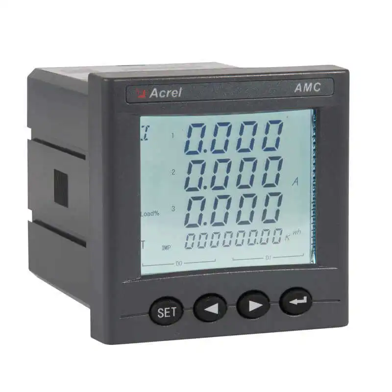 Wyświetlacz LCD Amc72L-E4/KC Panel AC montowany trójfazowy pobór mocy cyfrowy licznik energii z zapisem zdarzeń DI/DO