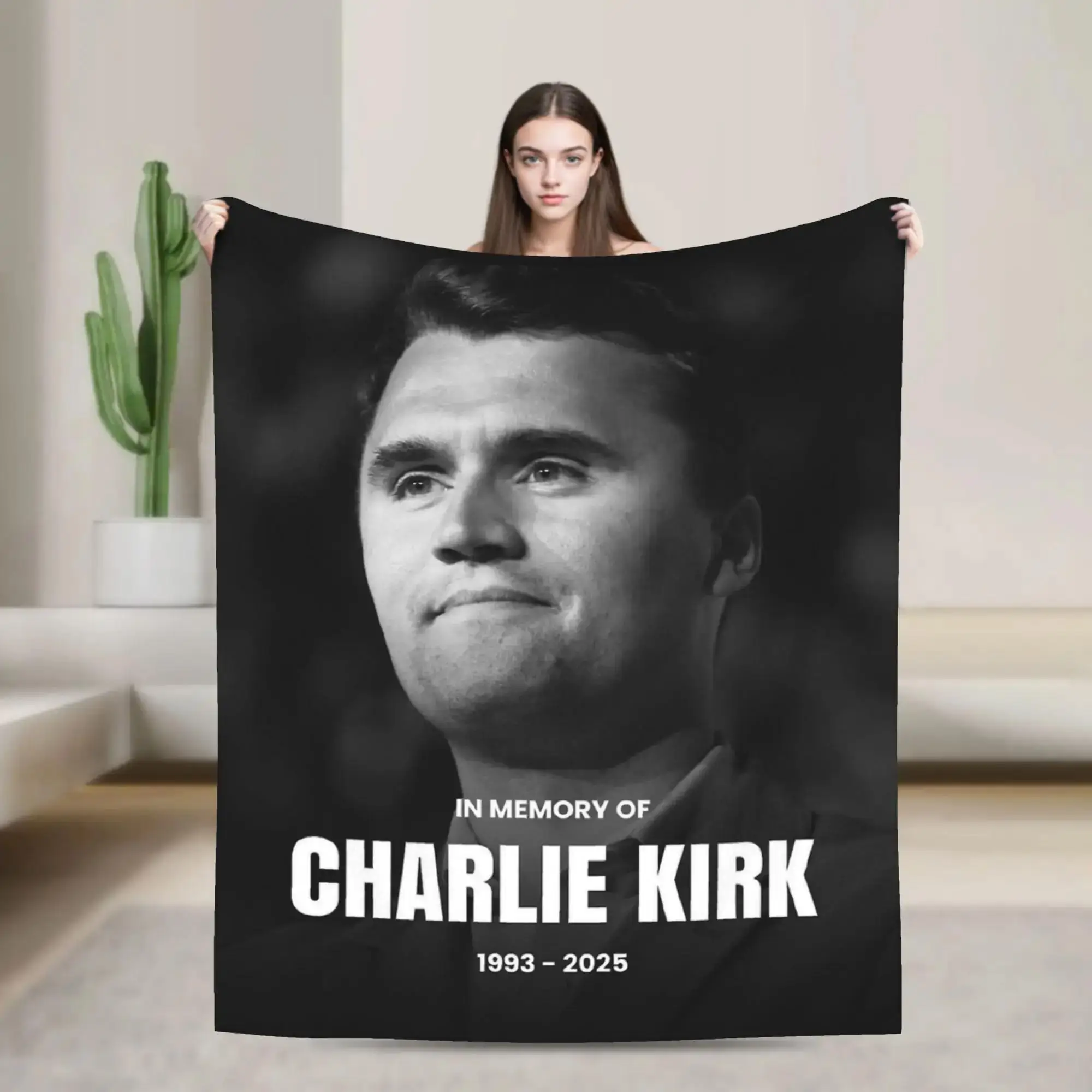 

Одеяло Charlie Kirk Man Of God, мягкое теплое постельное белье для зимы, для улицы, для мальчиков и девочек, оригинальное покрывало
