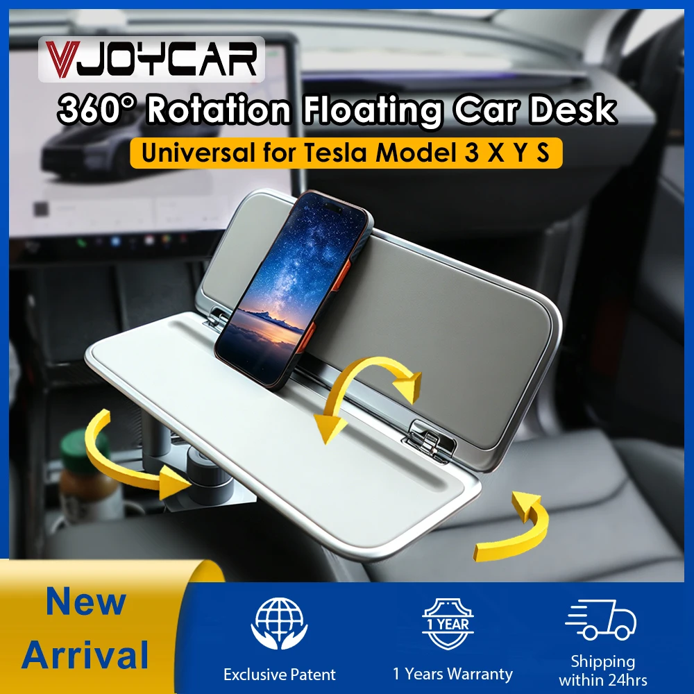 Newest Practical Table 360 Degree Rotation Foldable Shelf Universal for Tesla Model 3 Y X S Foot Drink Small Table Free Install
