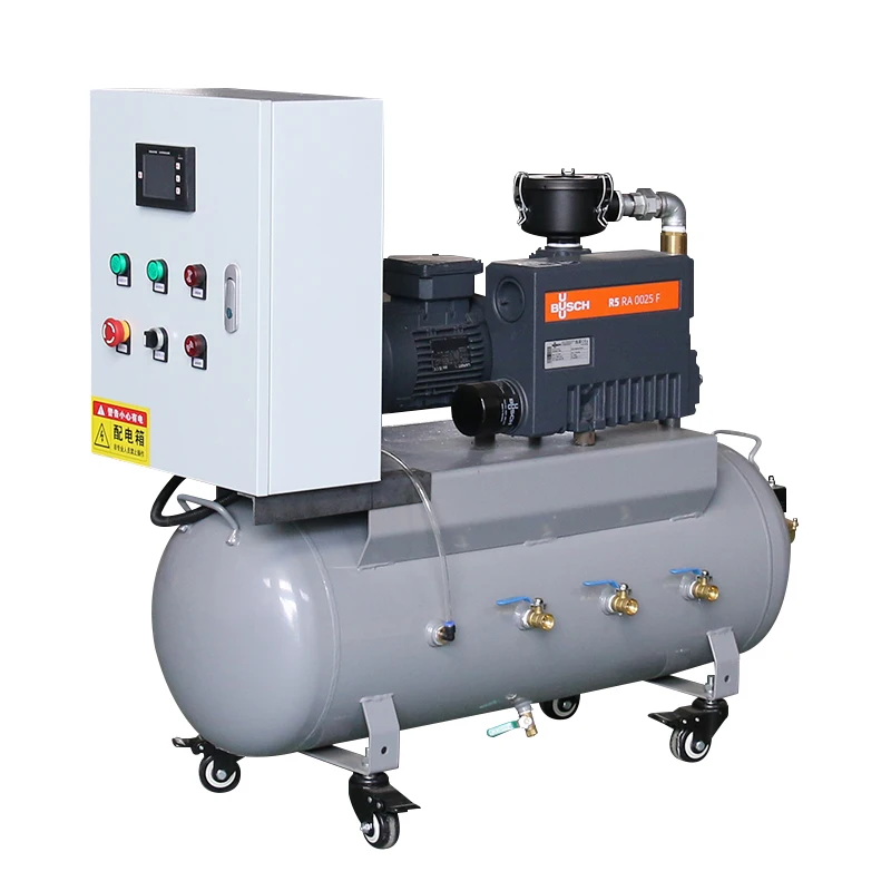 Puyon Customized Oil Lubricated Rotary Vane Vacuum System Vacuum Pump Unit for Vacuum  Plastic Process