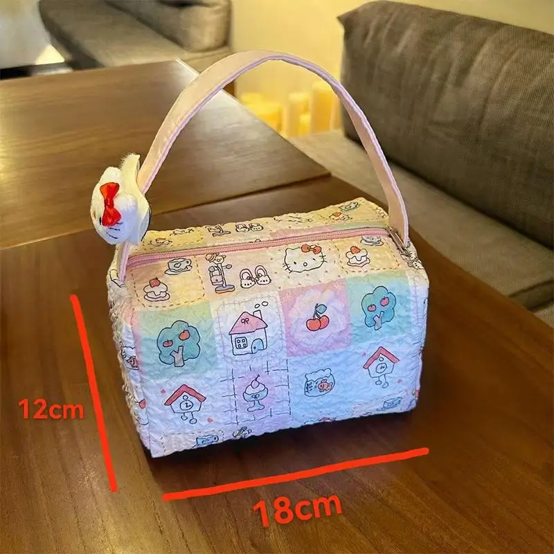 만화 고양이 대용량 메이크업 및 손질 여행 가방 3차원 핸드백 편리한 보관 주최자