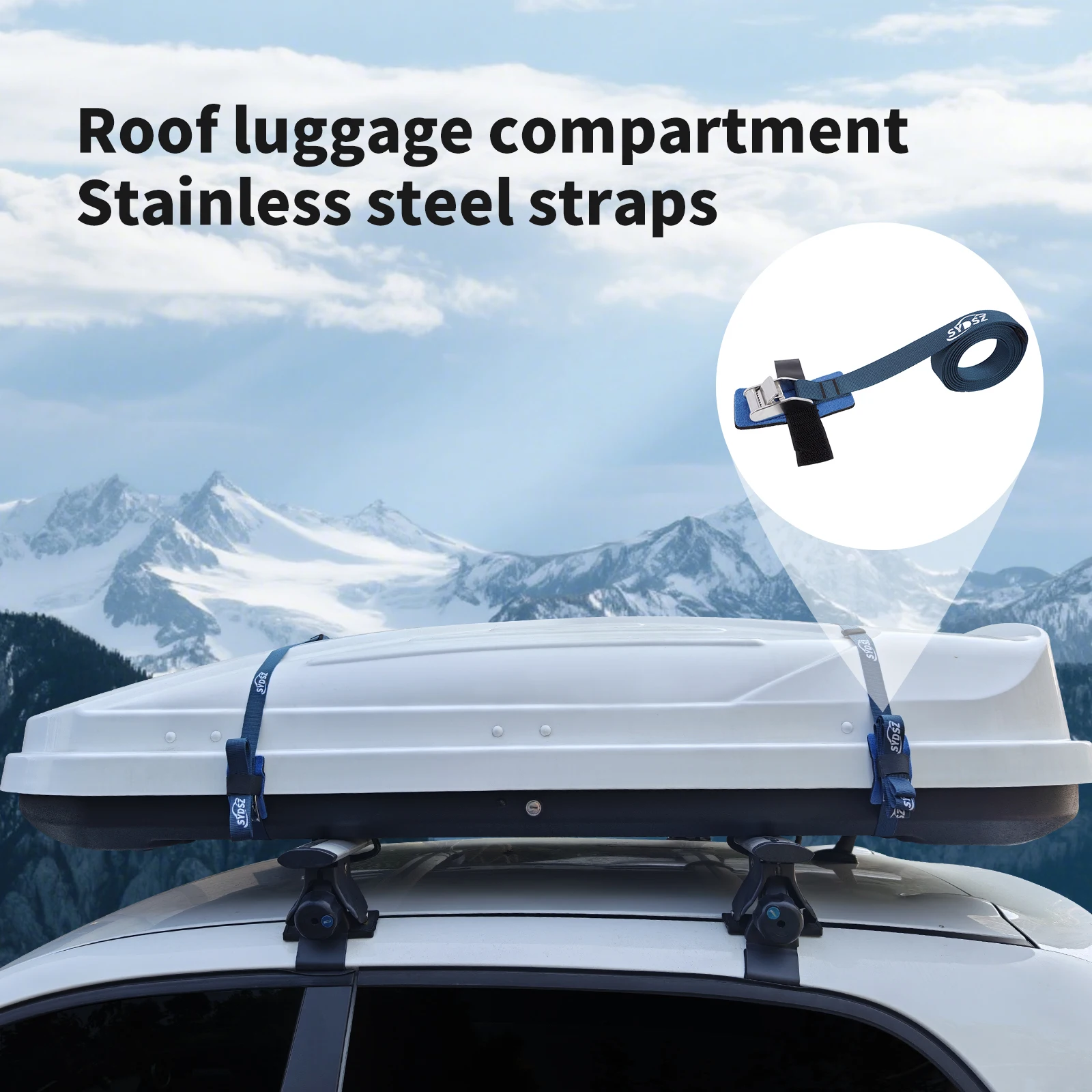 

Upgraded metal gear buckle locks securely without slipping, perfect for rough mountain drives & long road trips.