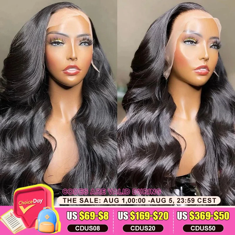 

IAMVIP 180% 13x4 Body Wave Human Hd Transparent Lace Front Wigs Brazilian Virgin Lace Closure Human Hair Wigs For Black Women