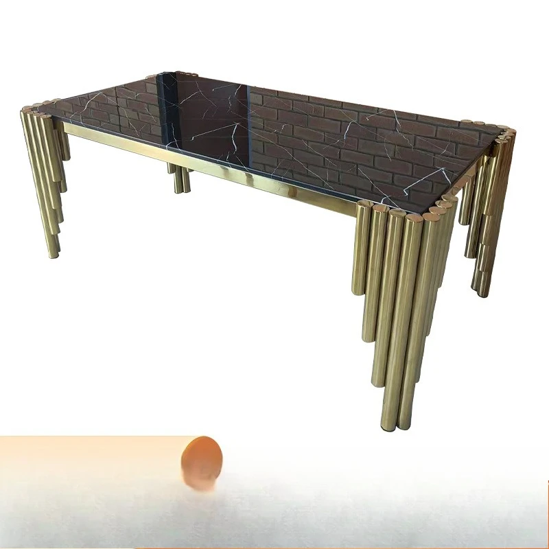 Luxury entrance table against the wall Marble entrance table Simple modern dining table Rectangle dining table