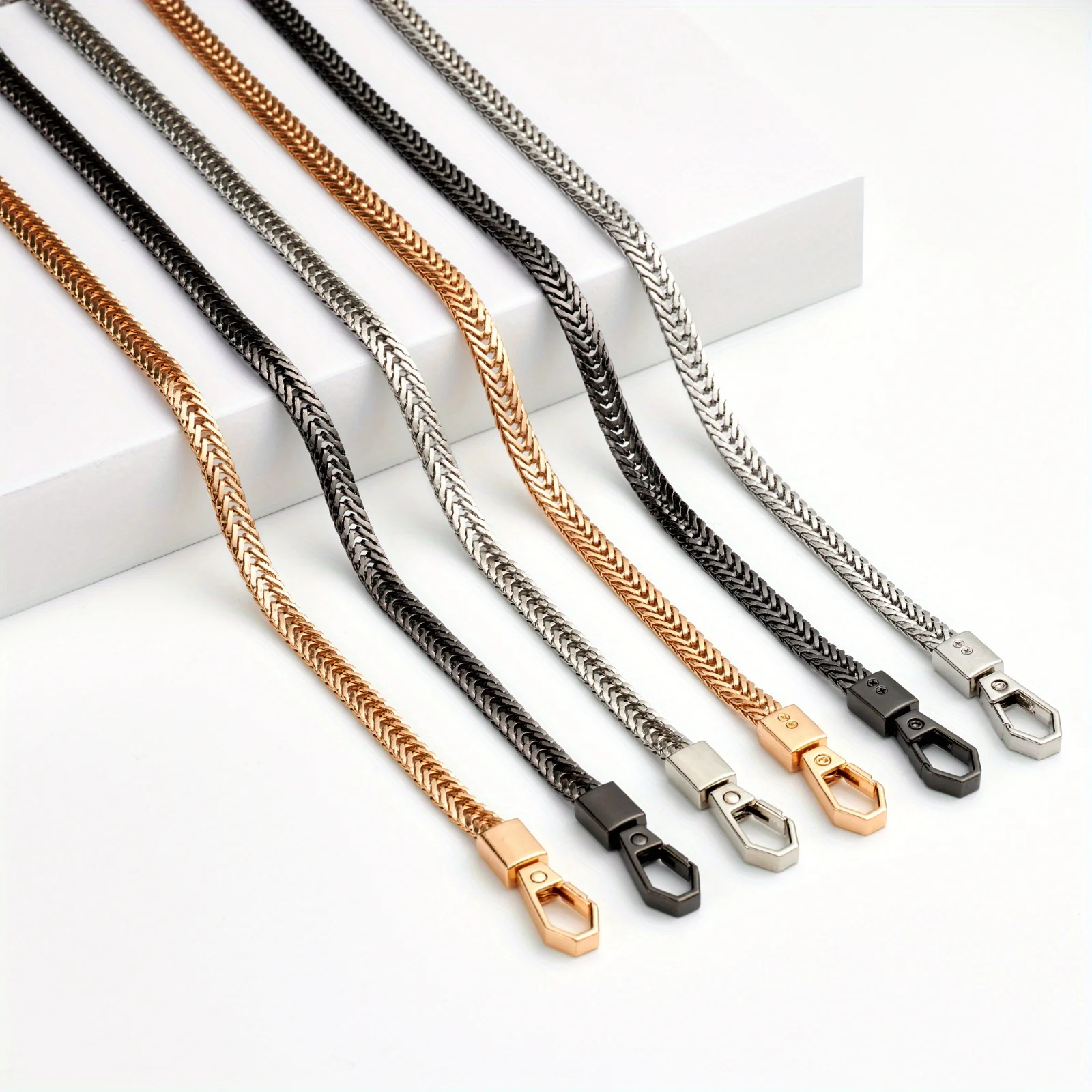 Snake Bone Chain Bag Chain Metal Flat Purse Chain Bag Chain Bag Strap Replacement for Handmade Bag Purse Crossbody Bag Making