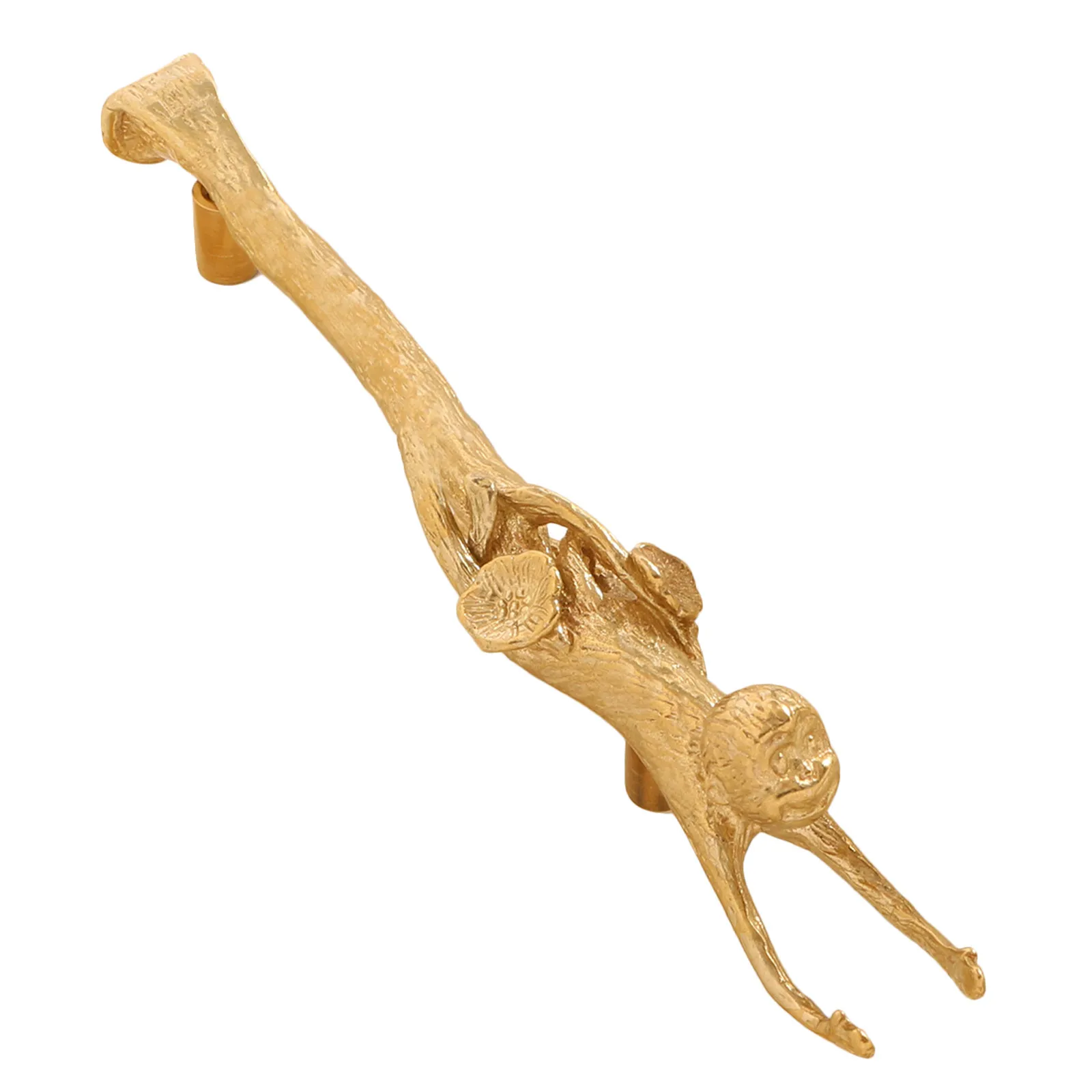 

Латунная ручка-кнопка для шкафа в форме обезьяны, декоративная мебельная ручка для ящиков, для гардеробов, комодов, кухонных шкафов, латунь