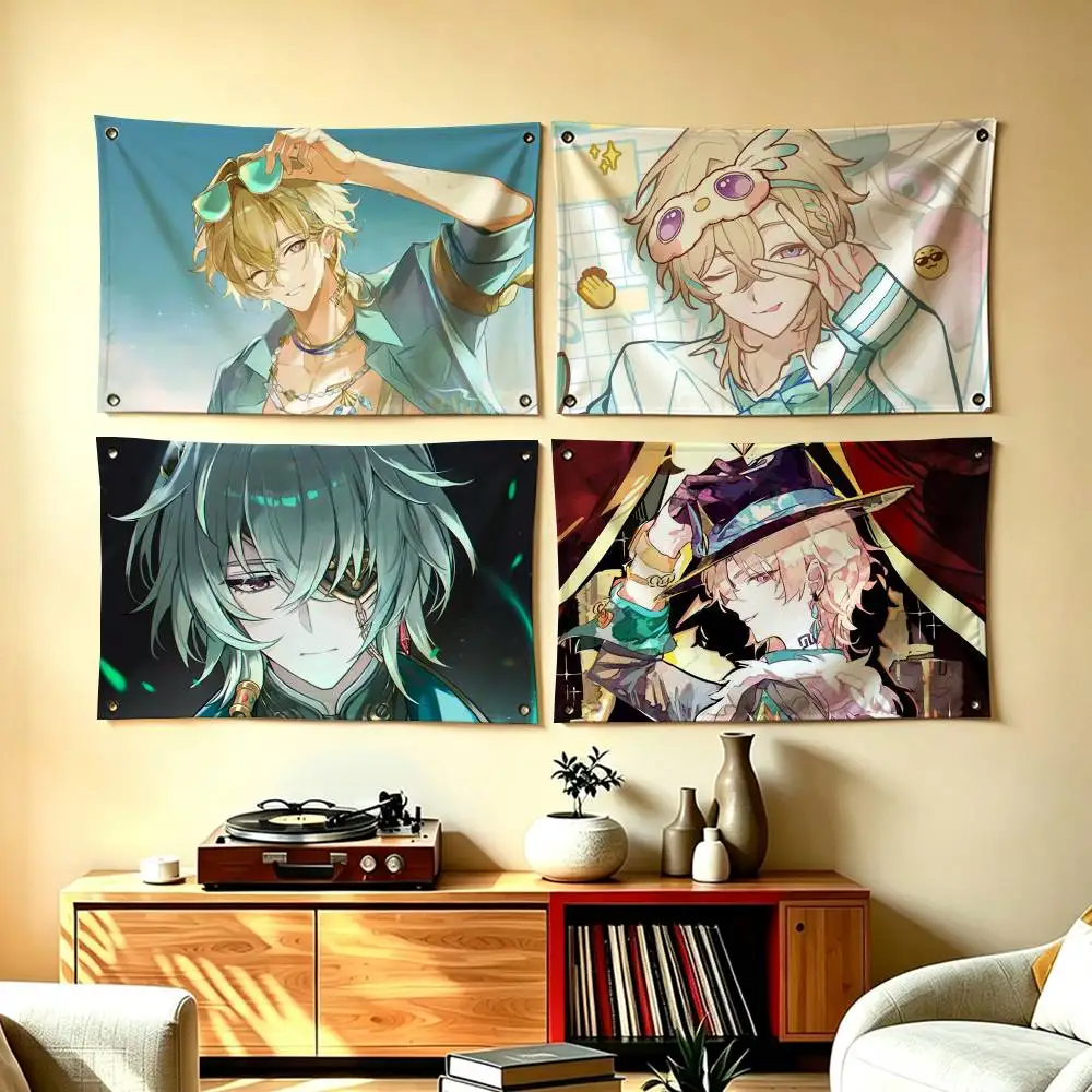 Game Honkai Star Rail Aventurine-E  Flag Suitable For Party Club Outdoor Interior Wall Decoration Banner Fans Gift