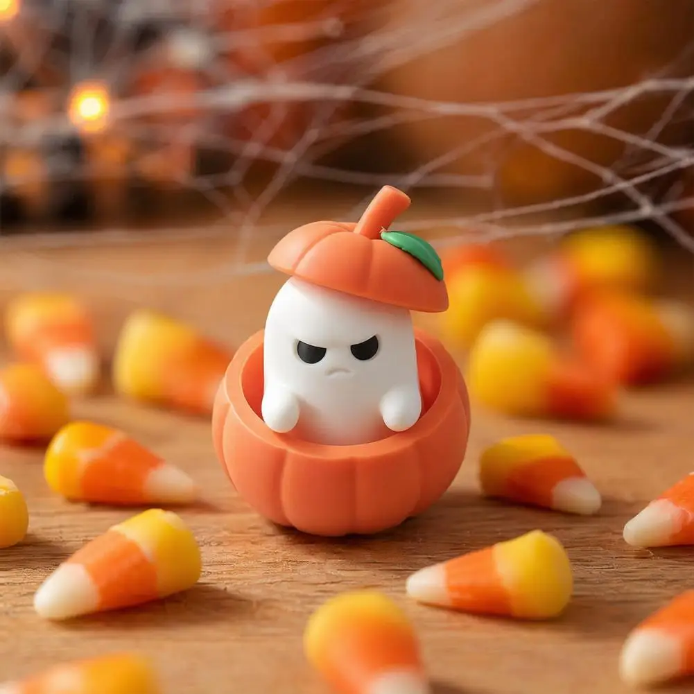 Halloween Pumpkin Ghost Decorative Pumpkin Ghost Ornament Desktop Decoration Funny 3d Printed Figurine For Festival Decoration