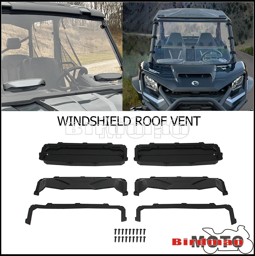 UTV Windshield Roof Vent Install Kit Defrost Defog For Can-am Maverick X3 Trail Sport Compatible With Polaris RZR 800 900 1000S