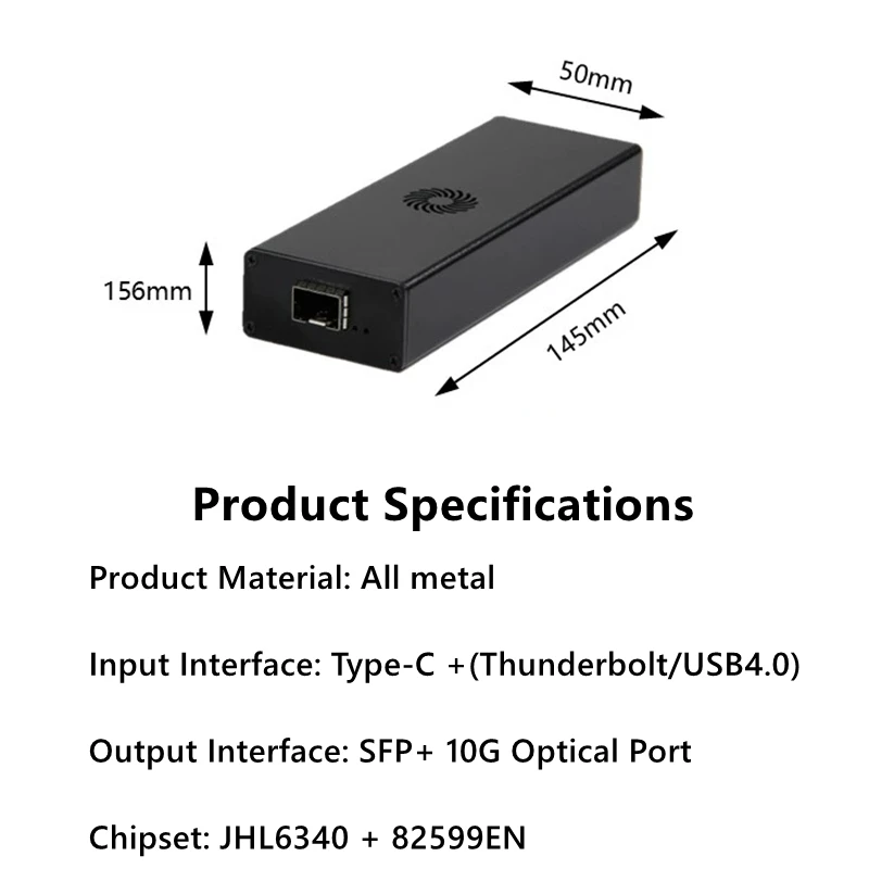 USB4 10G SFP+ イーサネットアダプター Thunderbolt 3/4対応