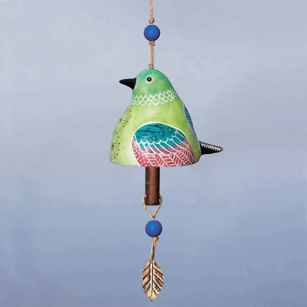 

Bird Hand Painted Garden Patio Decor Exquisite Craftsmanship Bell Wind Chime Hanging Ornaments Resin Craft Car Pendant