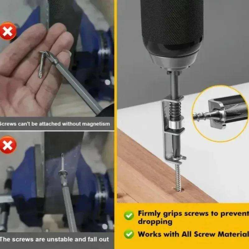 1/2/3pcs Screw Bit Holder Spring-Loaded Screw Holder Bit Anti-Drop Screwdriver Bit Garage Repair Quick Release Tool Attachment - Image 6