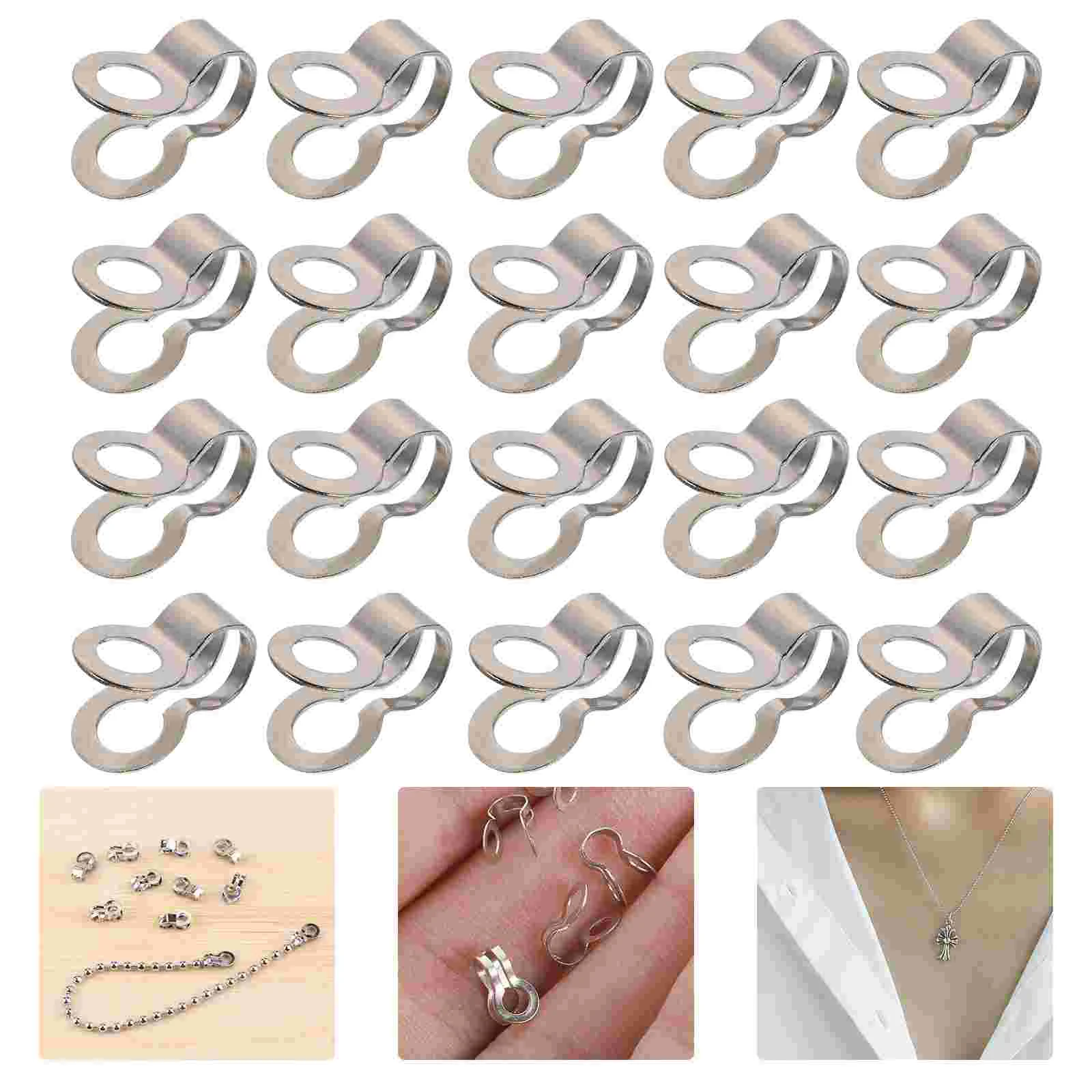 

125 Pcs Ceiling Fan Light Bead Chain Double Ring Buckle Case Stir Metal Iron Griddle Price Tag Buckles