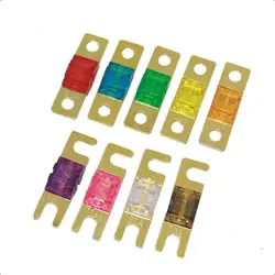 【10-2PCS】ANS FUSE 20A 30A 40A 50A 60A 70A 80A 100A 125A 150A 175A ANL Gold Plated Stud Car Fuses Mini Car Stereo Audio AFS Fuse