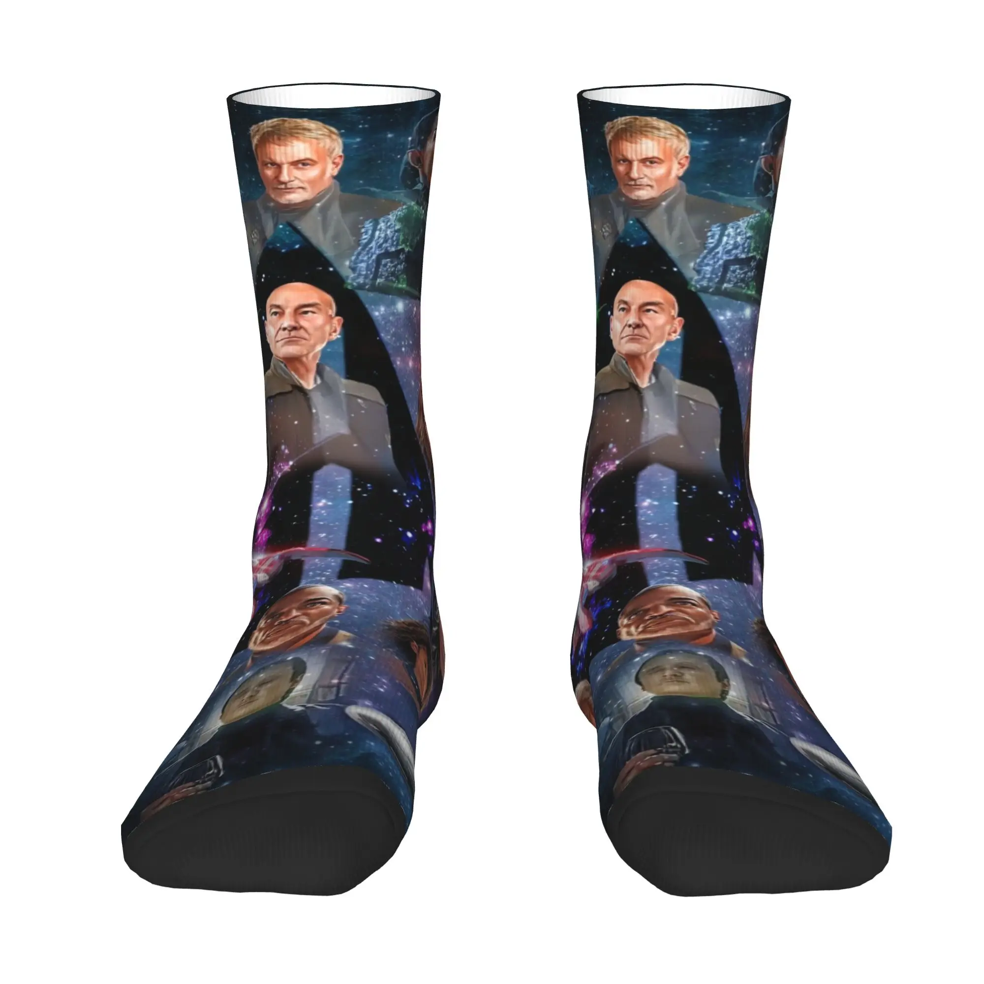 Funny Star Trek Science Fiction TV Series  Socks Women Men Warm 3D Printed  Football Sports Socks