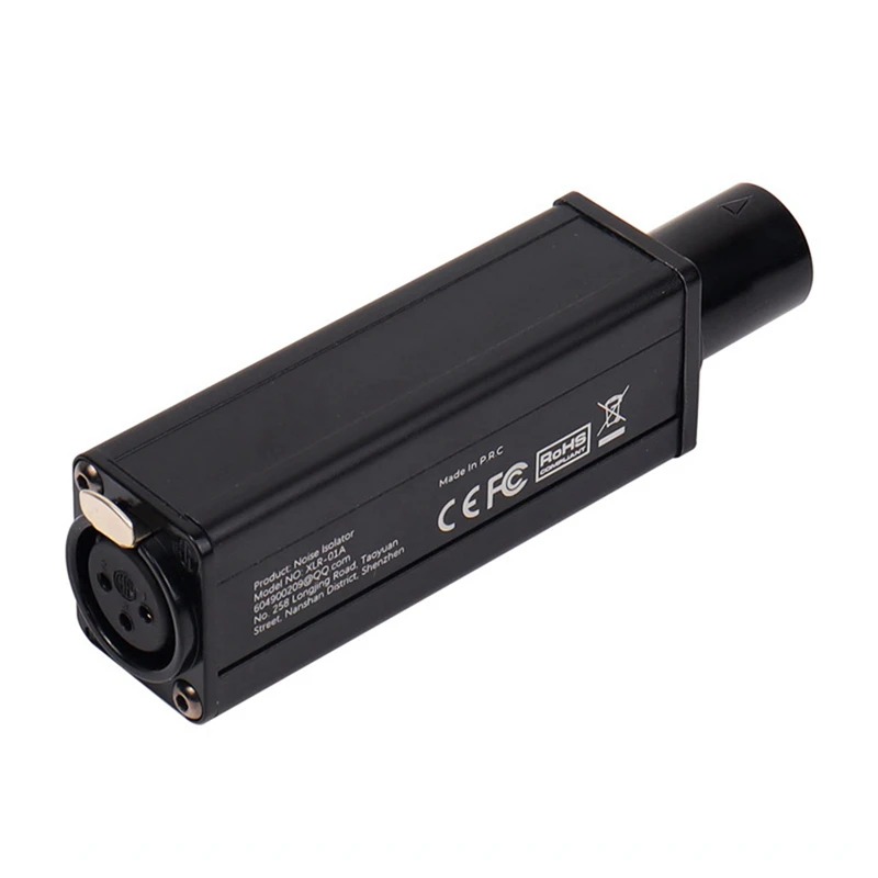 XLR Audio Noise Isolator Balanced Audio Common Ground Current Sound Elimination Noise Reduction Mixer Microphone Sound