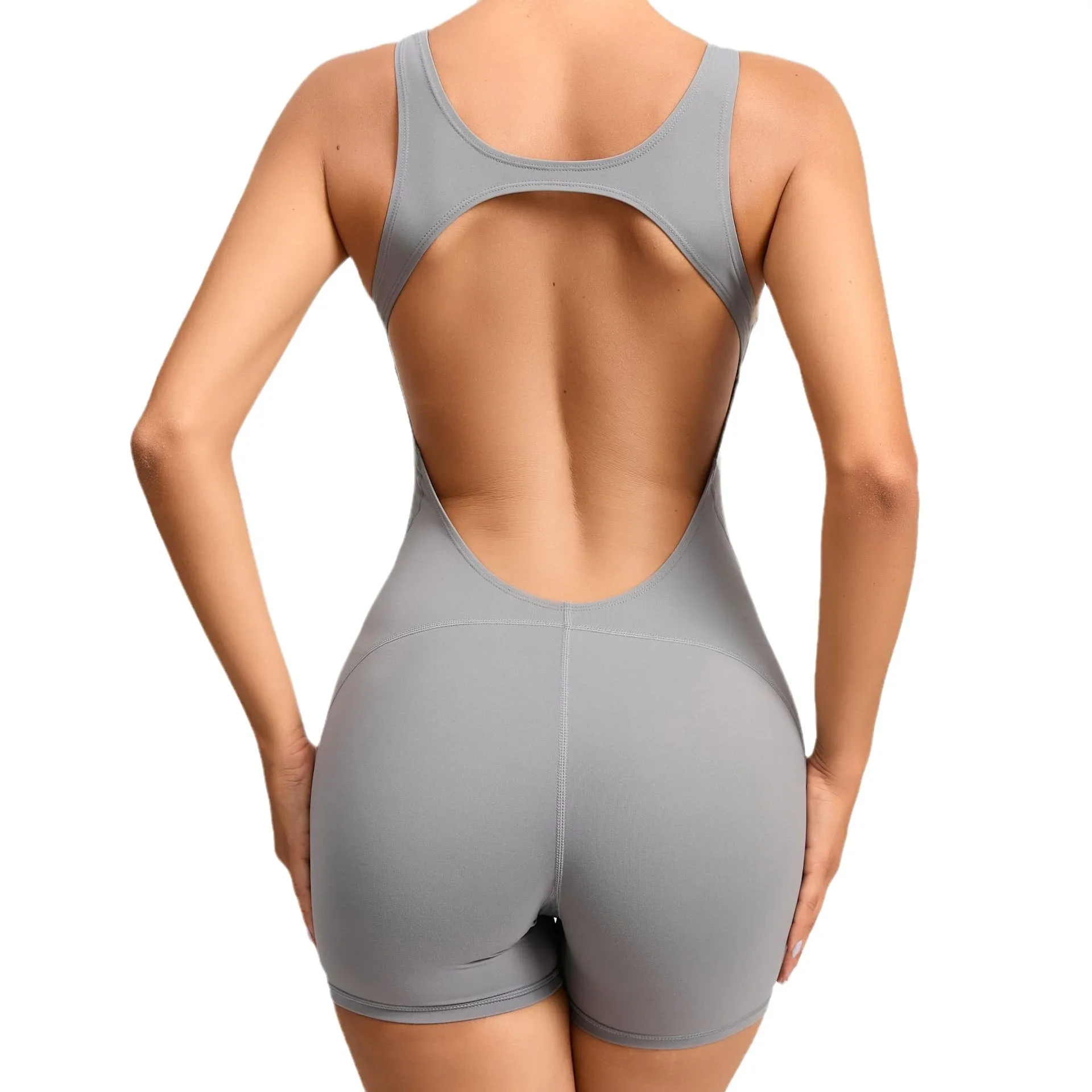 Seamless Yoga Jumpsuits Sports Fitness Hip-liting Nude Feel Training Dance One-piece Workout Gym Shorts Tracksuits for Women