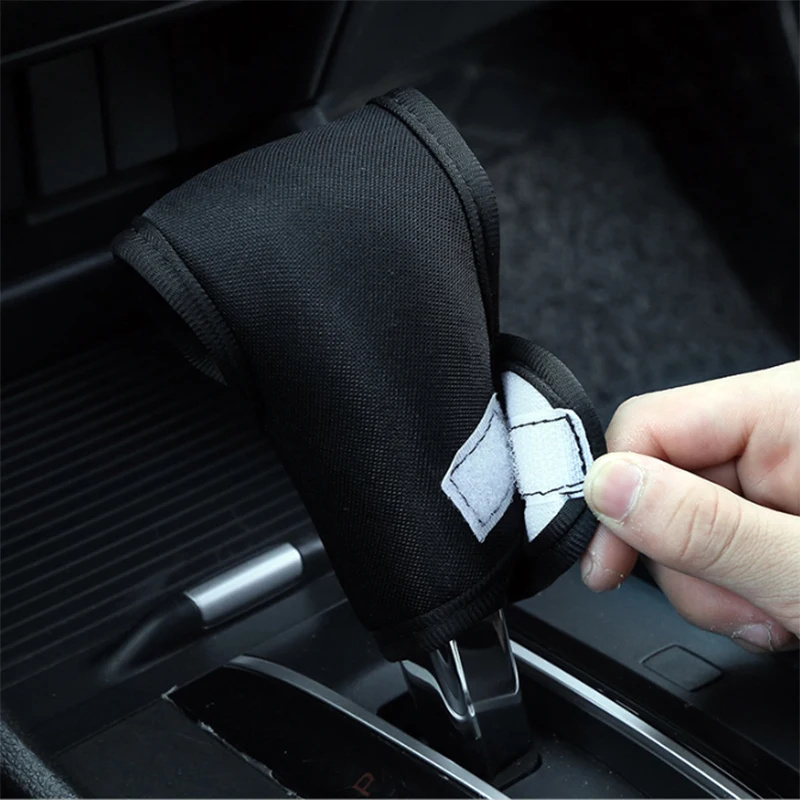 Car Shifter Protection Cover Paste Type Universal Puller Gear Shift Collars Ice Silk Plush Roof Door Handle Interior Supplies