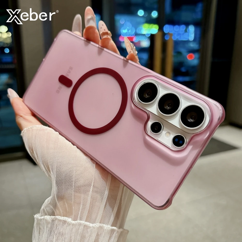 Ultra Dünne Harte PC Transparente Matte Hülle Für Samsung Galaxy S26 S25 S24 S23 Ultra Plus FE Für Magsafe Kabelloses Laden