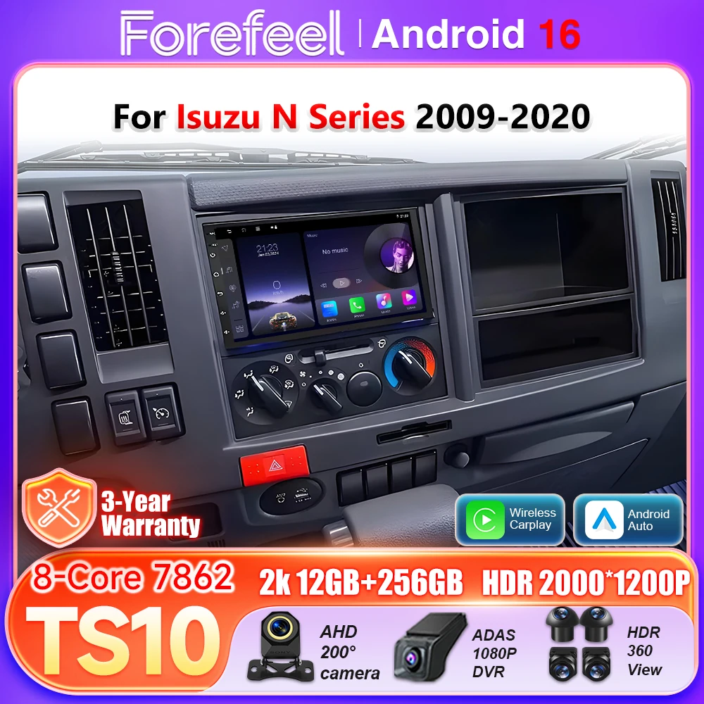 Android Carplay Car Radio For Isuzu N Series (NNR/NPR/NPS/NQR) Truck 2009 - 2020 Autoradio GPS Navigation Wifi Touch Screen RSD